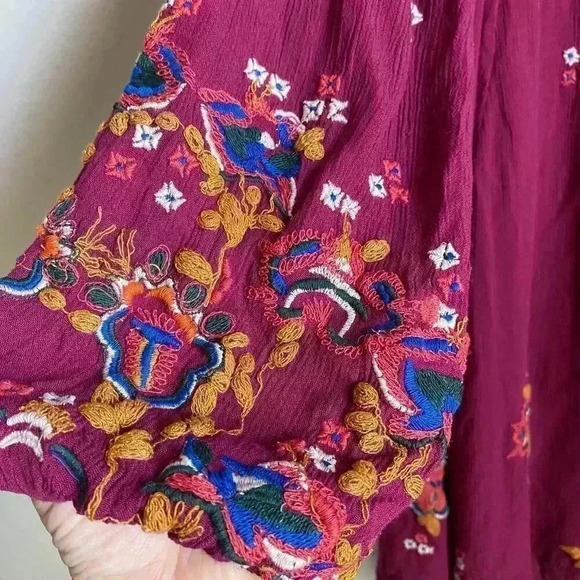 Free People Oxford Embroidered Mini Dress Size XS - Picture 7 of 13